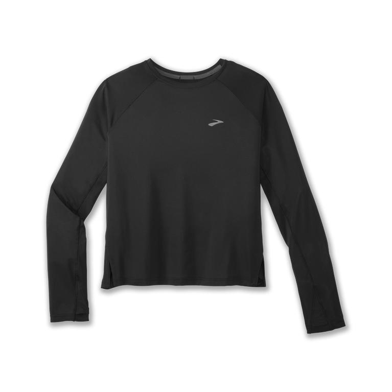 Brooks Womens Sprint Free Breathable Long Sleeve Running Shirt - Black (345062-MSC)